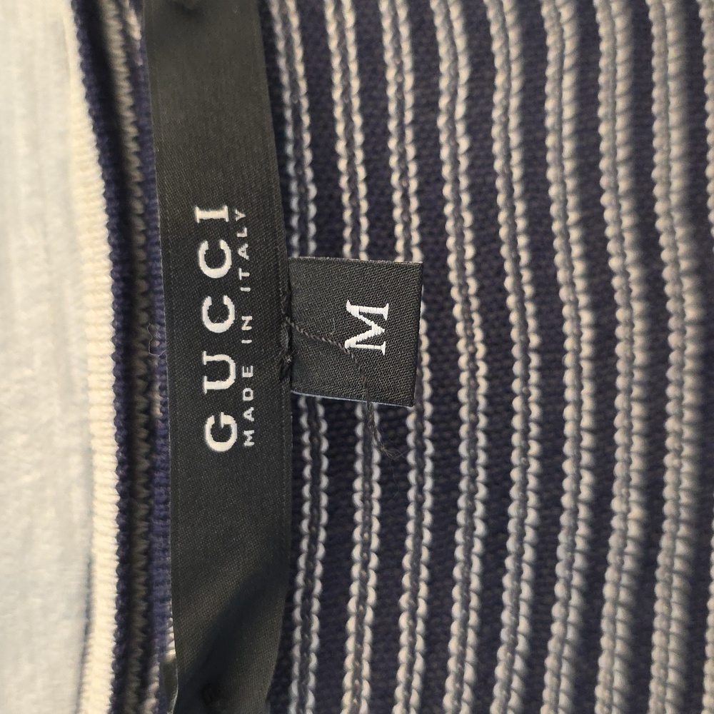 Gucci Silk Knit Nautical G Logo Sherry Web Sleeveless Pocket Blouse - Picture 4 of 16